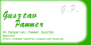 gusztav pammer business card